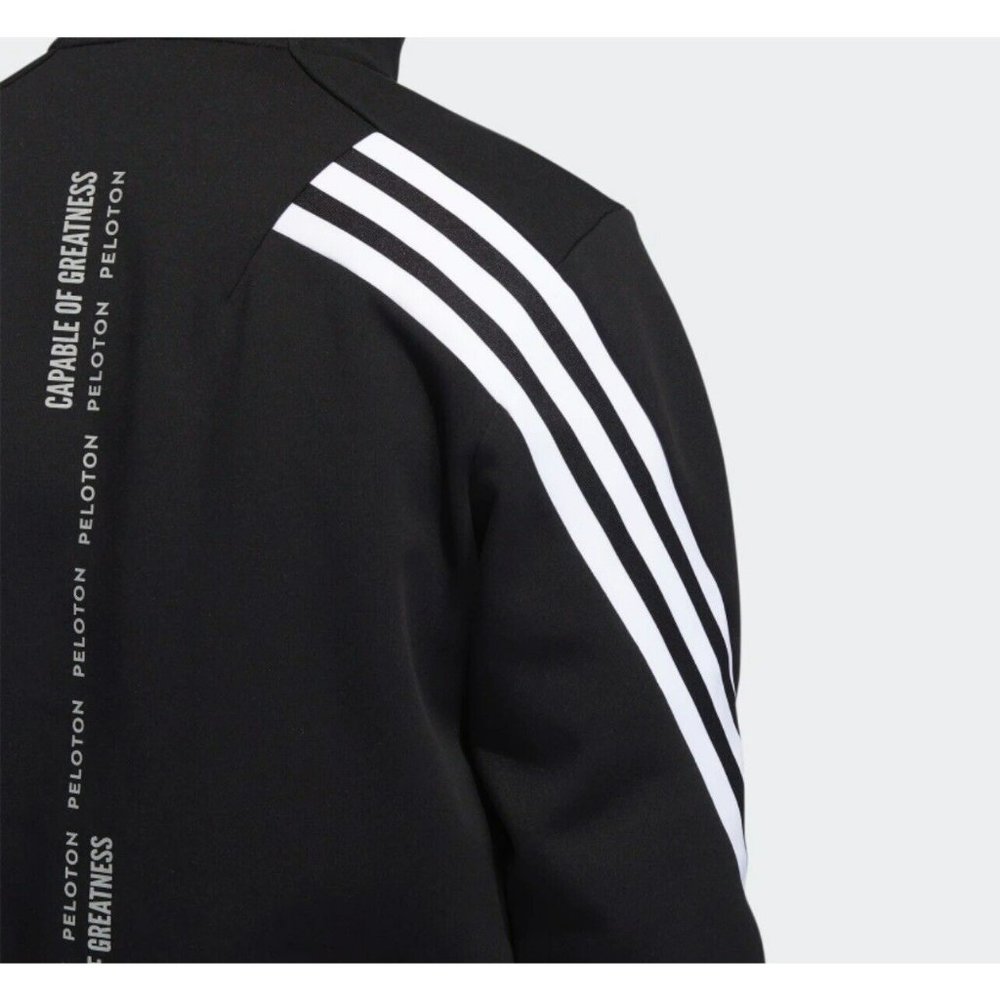 New Men's Adidas x Peloton FullZip Hoodie Jacket HG7894 Black - Picture 7 of 8